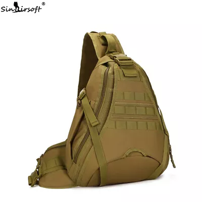 14'' Laptop Bag Tactical Military Sling Chest Backpack Molle Shoulder Bag Hiking • $68.19
