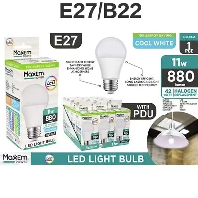 LED Bulb 6-11W E27/B22 Globe Light Cool/Warm White Bayonet/Screw Bright Bulb • $14.76