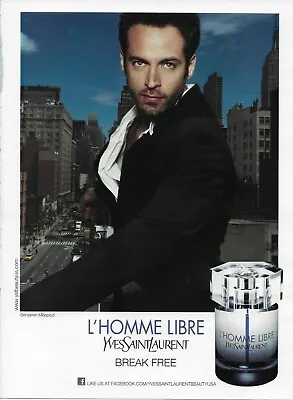 2012 Yves Saint Laurent L'Homme Libre Benjamin Millepied NYC Original Print Ad • £11.56