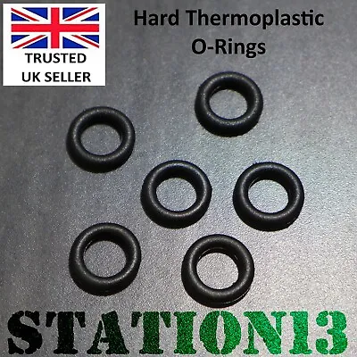 Black Hard Plastic O-Rings - Camping - Inner Tent Toggle Accessories - Pack Of 6 • £3.99