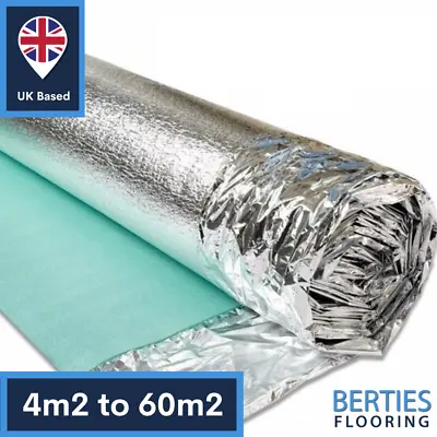 3mm Silver Acoustic Wood & Laminate Underlay Comfort Insulation Choose Any Size • £34.35