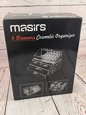Masirs Clear Acrylic Cosmetic Organizer Elegant Vanity Bathroom Storage • $24.99