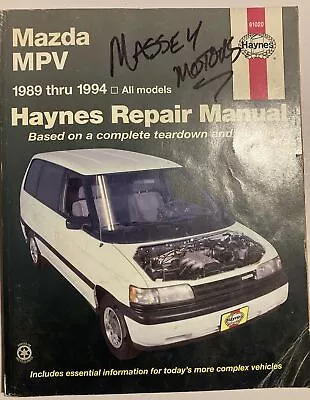 Haynes: Mazda MPV 1989 - 1994; G+ • $11