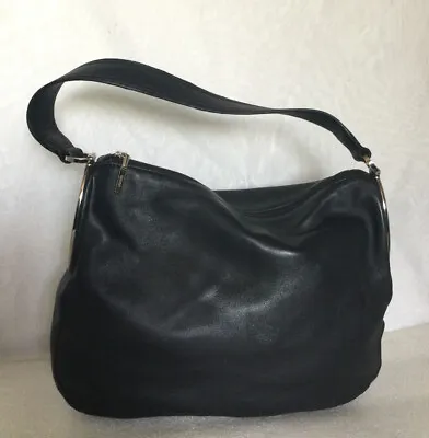 $119 • Buy OROTON Black Leather Hobo/Shoulder Bag / Handbag