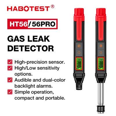 HABOTEST Gas Leak Detector Pen HT56/HT56Pro 100-1000PPM For Methane Propane • $18.27