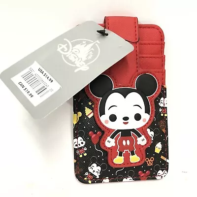 Mickey Mouse Disney Parks Food Icons ID Card Case Snap Wallet Pineapple Whip • $9.99