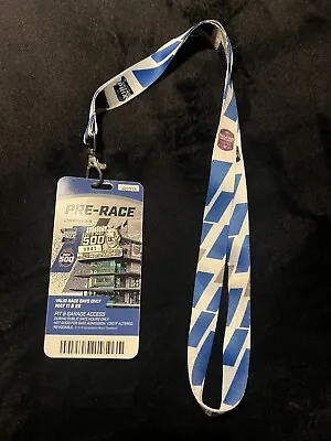 2019 Indianapolis 500 Silver Pit/Garage Badge W/ Pre-Race Backer & Lanyard Mario • $70