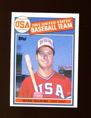 1985 Topps Mark McGwire #401 1984 USA Baseball Team Rookie RC • $12.99