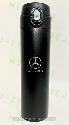 Mercedes Benz Stainless Thermal Mug Push Cap Tumbler Cup Travel 18oz (Black) • $32.99