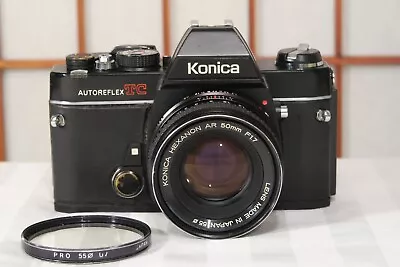 KONICA Autoreflex TC SLR 35mm Film Camera W KONICA HEXANON AR 50mm F1.7 LENS • $83