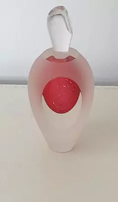 £35 • Buy Heron Glass Ruby / Cranberry Decorative Perfume Bottle With Glass Stopper