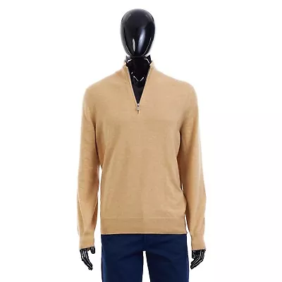 BRUNELLO CUCINELLI 1075$ Turtleneck Sweater With Zipper In Yellow Cashmere • $752