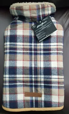 Eddie Bauer Dog Jacket/Coat Mulberry Plaid Brown Sherpa Lined Size SML New • $39.99