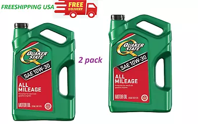 NEW 2 Pack Quaker State All Mileage 10W-30 Motor Oil 5 Qt FREESHIPPING • $24.99