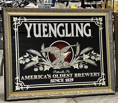 Rare Large Vintage 35”x45  Yuengling Americas  Oldest Brewery Framed Mirror Sign • $345.67