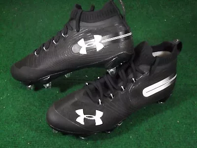 New Under Armour UA Mens Team Spotlight D Detachable Football Cleats Black White • $150