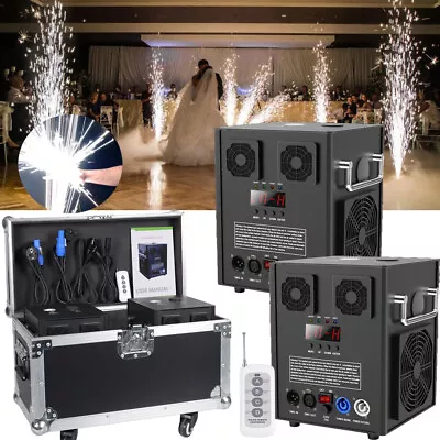 700W Cold Spark Firework Machine Wedding Stage Effect DJ Party DMX & Flight Case • £399.99
