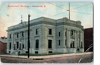 Postcard OH Zanesville Government Building Exterior Street View C1909 Posted • $6.99