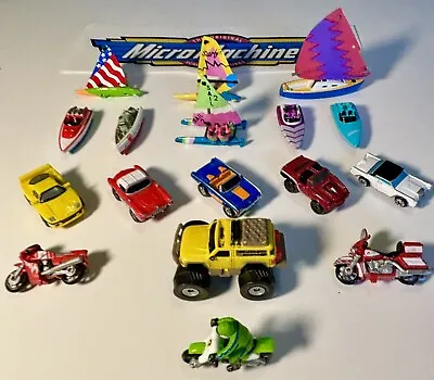 Micro Machines Lot Galoob Cars Boats Motorcycles.  Desirable/Rare Pieces • $52