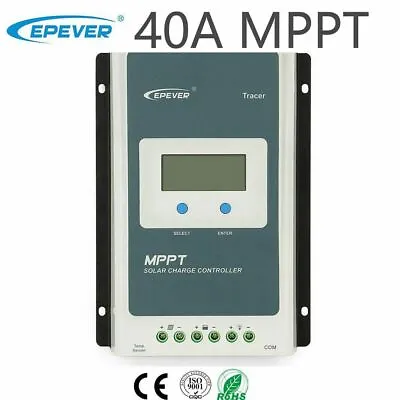 EPEVER MPPT 40A Solar Charge Controller 12V 24V Auto • £99.99