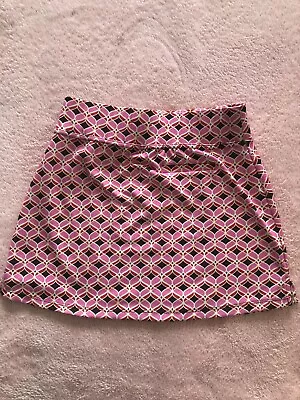 Bershka 60s Geo Mini Skirt S Small 14 Inch Long • £9