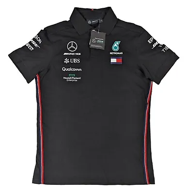 Mercedes Amg Petronas F1 Team Issue Polo Shirt Mens M Tommy Hilfiger • $70