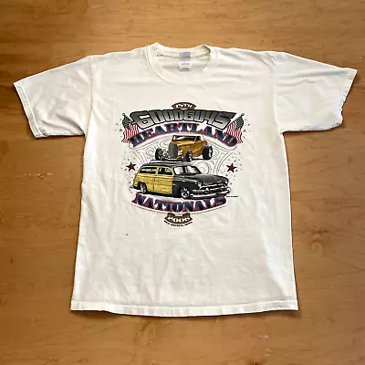 Vintage Hot Rod Cars White Large 90's VTG T-Shirt • $24.99