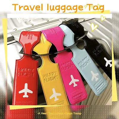 Fab Luggage Baggage Tags Labels Name Address ID Suitcase Travel Bag Trip 6 Color • £2.85