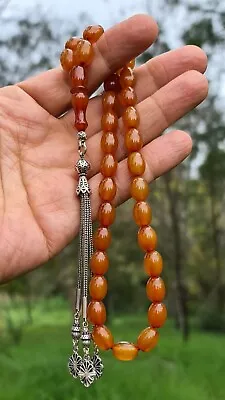 Amber Bakelite Rosary Prayer Worry Beads Tasbih Tasbeeh تسبيح Masbaha مسبحة • $27.40