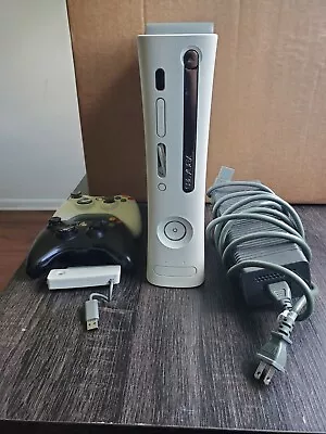 $80 • Buy Xbox 360 Console Arcade White 60 GB HDD W/PSU, 2 Controllers And Wifi Adapter
