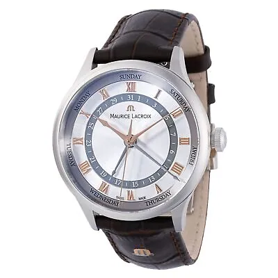 Maurice Lacroix MP6507-SS001-110-3 Men's Masterpiece Tradition 5 Silver-Tone • $995