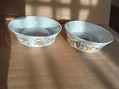 2 New Mason Cash China Cat Bowls Cartoon Design Ginger Cat • £15