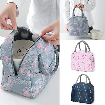 Thermal Insulated Lunch Bag Cool Bag Picnic Adult Kid Food Storage Lunch Box NEW • £3.49