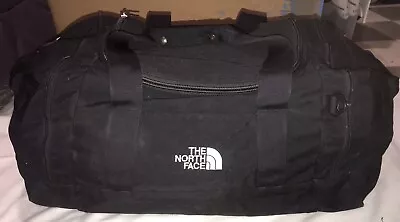 *THE NORTH FACE* BLACK Canvas Travel Duffle Bag (MEDIUM 26”x15”x15”) • $35