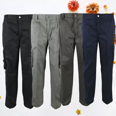 Mens Elastic Waist Casual Dress Cargo Pants Workwear Trousers Work Pant • $29.99