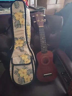  Ukulele With  Floral Case  • $25