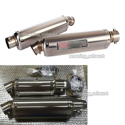 310 370 440mm Motorcycle Exhaust Tail Pipe Tips Muffler Silecner DB Killer 51MM • $68