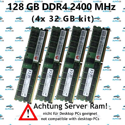 128 GB (4x 32 GB) Rdimm ECC Reg DDR4-2400 Dell Precision T7810 T7910 & XL RAM • $337.91