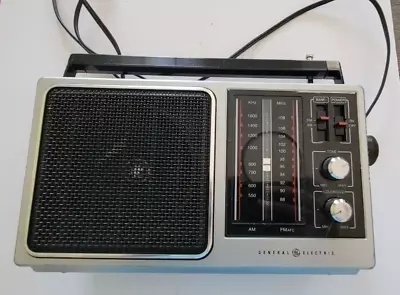 Vintage GE General Electric AM/FM Portable Radio Tested • $10