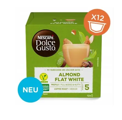 Nescafe Dolce Gusto Capsules - Almond Flat White - 12 Pods - Vegan Coffe Drink • $12.51