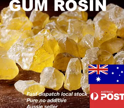 ROSIN GUM ROSIN Pine Resin Pure Colophony BEEWAX WRAP Flux Anti-Slip Agent 200g • $16.99