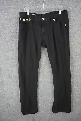 True Religion Jeans Mens Black 36x31 Billy Super T Lightweight Straight Leg • $40