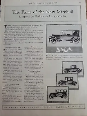 1920 Mitchell Motors Company Racine WI Wisconsin 4 Styles Vintage Car Ad • $14.99