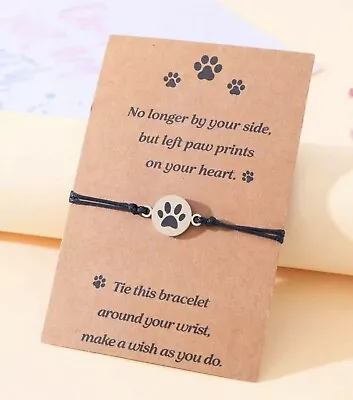 Dog Charm Bracelet Heart Heartbeat Love Pet Make A Wish Card • £4.99