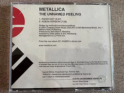 METALLICA The Unnamed Feeling [US Promo CD] Prcd 1948 • $20