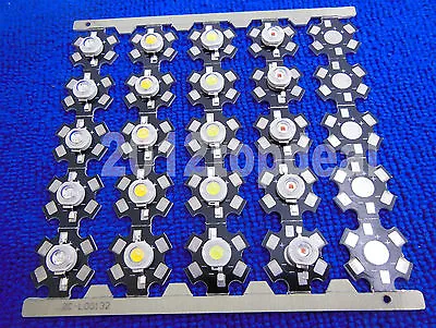 $1 • Buy 10 50 100 Pcs 1W 3W High Power Red/green/Blue/Royal Blue LED With 20mm Star Pcb