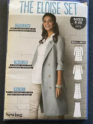 £4 • Buy Ladies Sewing Pattern  The Eloise Set  Coat And Pinafore Dress UNUSED Sizes 6-20