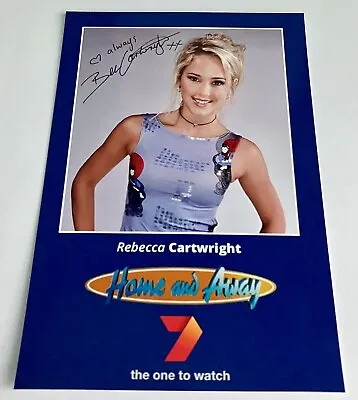 REBECCA CARTWRIGHT *Hayley Smith* Signed HOME And AWAY Cast Fan Card NEW • £9.99