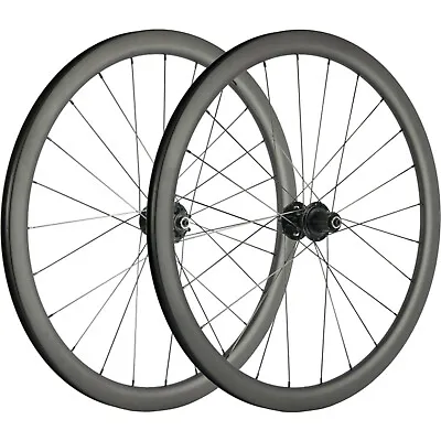 700C Disc Brake Wheelset 38mm Front+Rear Carbon Wheels Road Bicycle QR/THRU AXLE • $399
