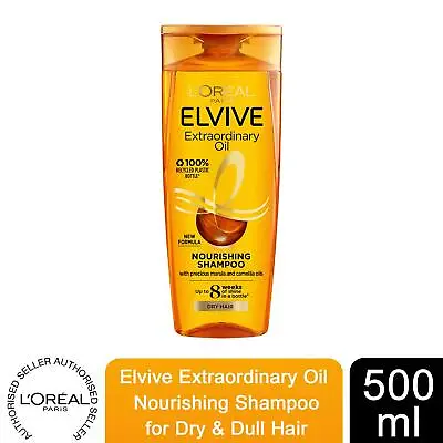 L'Oreal Elvive Extraordinary Oil Nourishing Shampoo For Dry & Dull Hair 500ml • £8.05